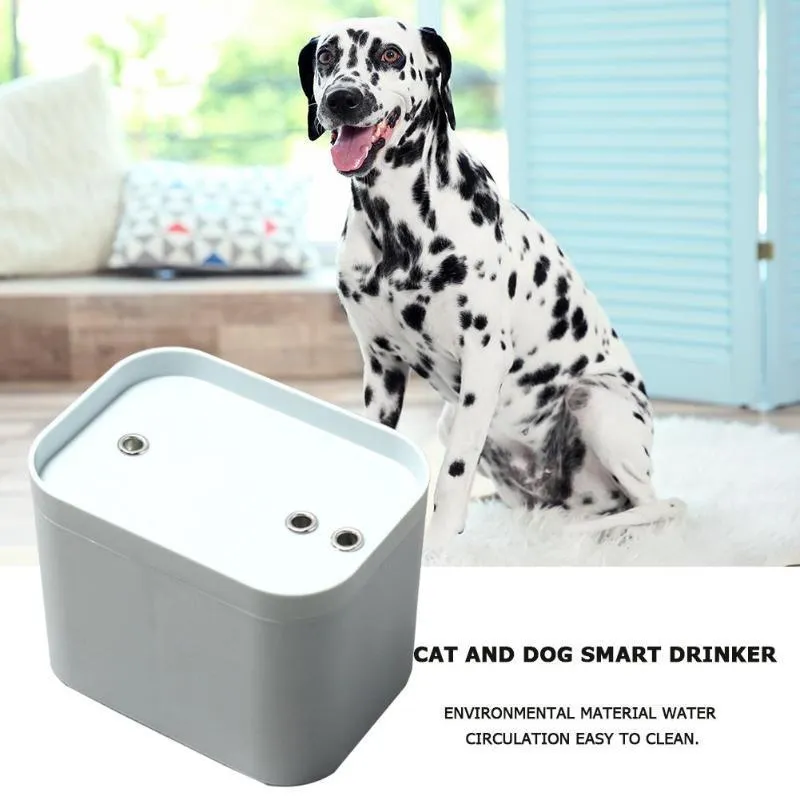 Pet Smart Distributeur d'eau Chat Chiens Fontaine automatique avec câble USB Bol à boire Radar Induction E5M1 Y200917