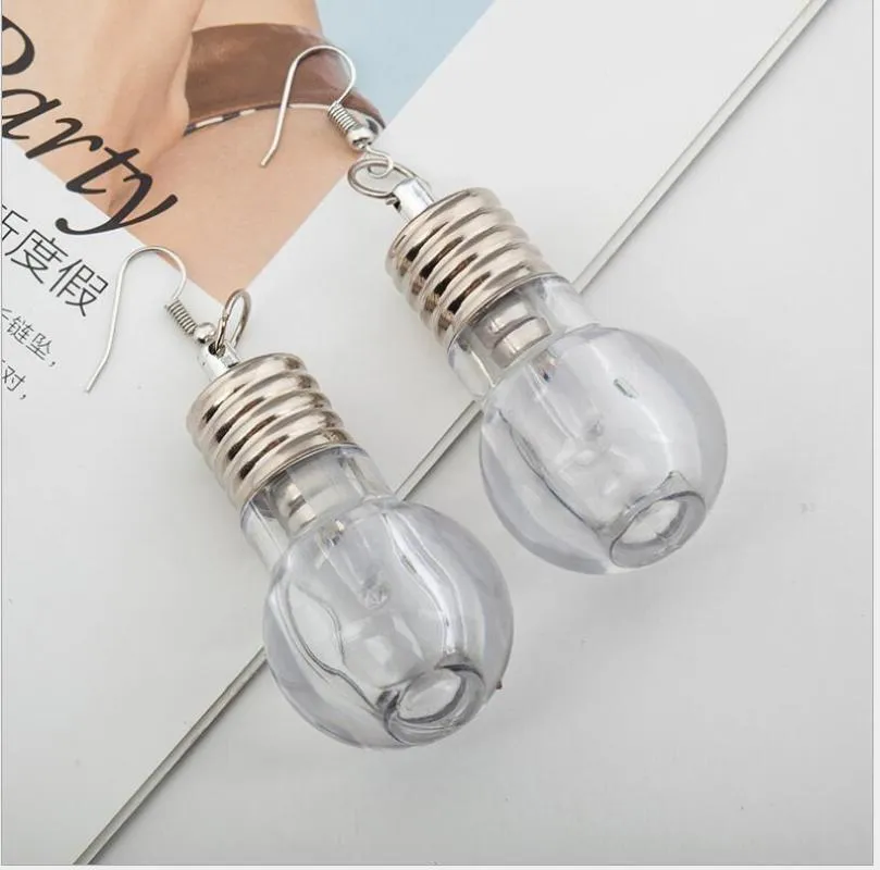 Dangle lustre coreano harajuku personalidade engraçado boate colorido lâmpada brincos feminino 1233r