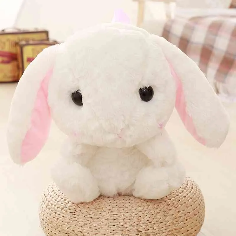 Kawaii Cute Rabbit Bunny Shoulder Ryggsäck Crossbody-väska Myntväska Messenge-väskor Plyschleksaker Flickvän Barn Barn Present 220210