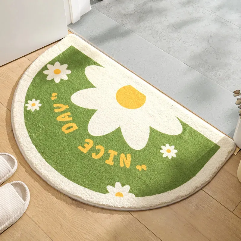 Blomma välkomstingång Dörrormat mattor kawaii matta för hembad vardagsrum golv trapp kök hall nonslip regnbågsspelare 27813516