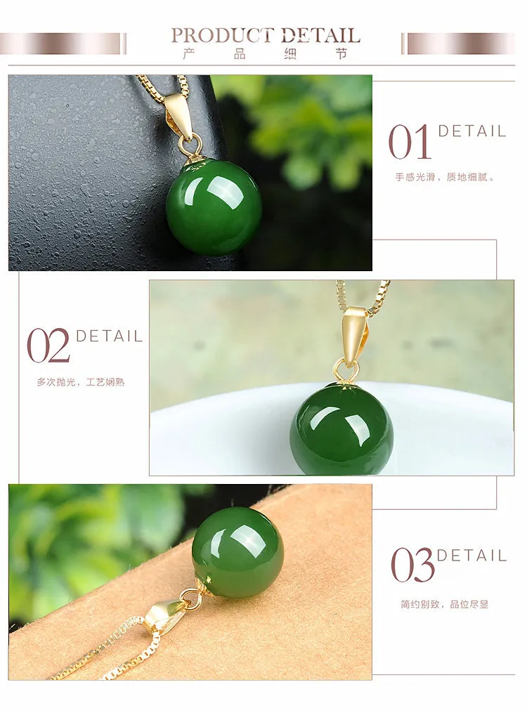 Fashion concise green jade crystal emerald gemstones pendant necklaces for women gold tone choker jewelry bijoux party gifts Q11275169283