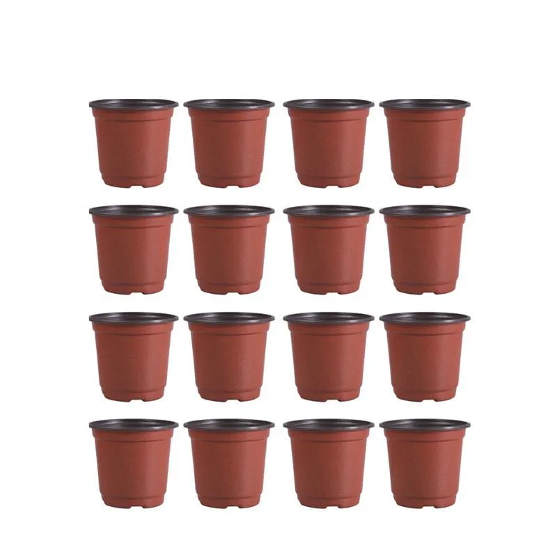 30/50/100 Uds. Maceta de plástico transpirable para plantas de jardín maceta para flores suculentas maceta para lavabo-diámetro 150/120/100/90mm C1115