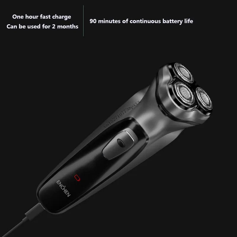 Xiaomi Enchen Blackstone Electric Face Shaver Razor för män 3D flytande blad USB -uppladdningsbar rakskägg Machine1238073