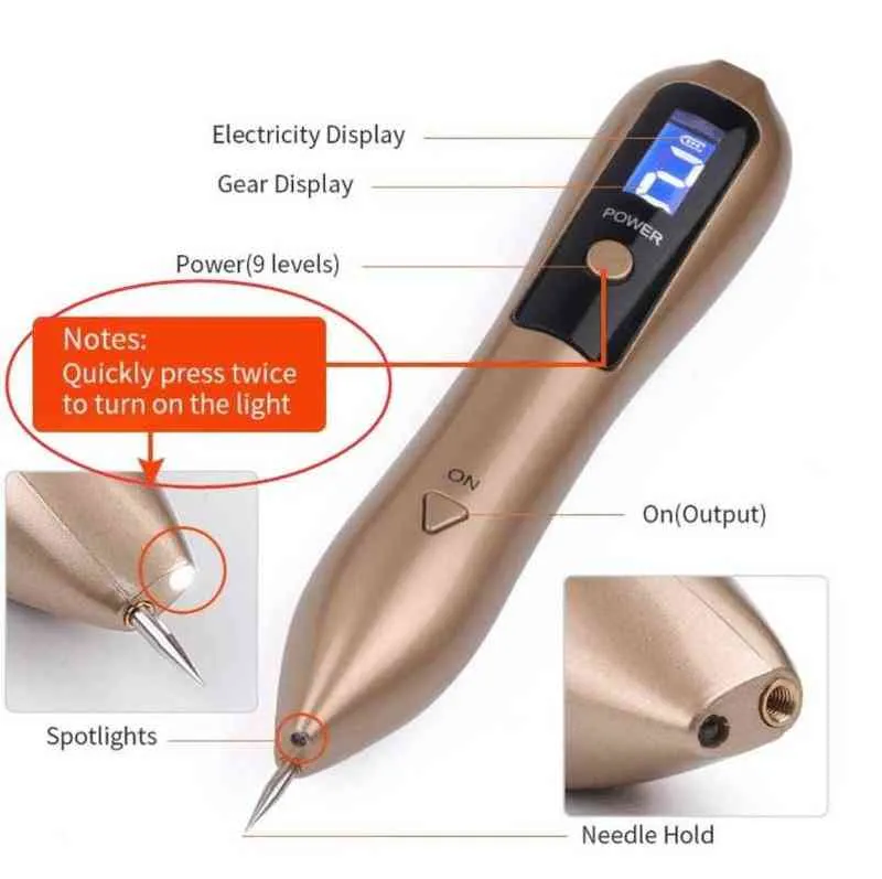 NXY Face Care Urządzenia Laser Plasma Pen Płomowe Remover Maszyna LCD Usuwanie Mole Dark Spot Skin Wart Tag Tattoo Remaval Tool Salon 0222