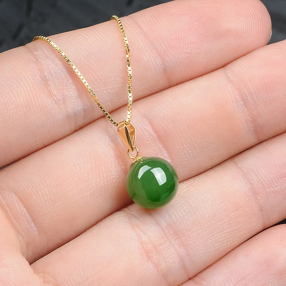 Moda concisa verde giada cristallo smeraldo pietre preziose collane con pendente le donne tono oro girocollo gioielli bijoux regali del partito Q1127236b