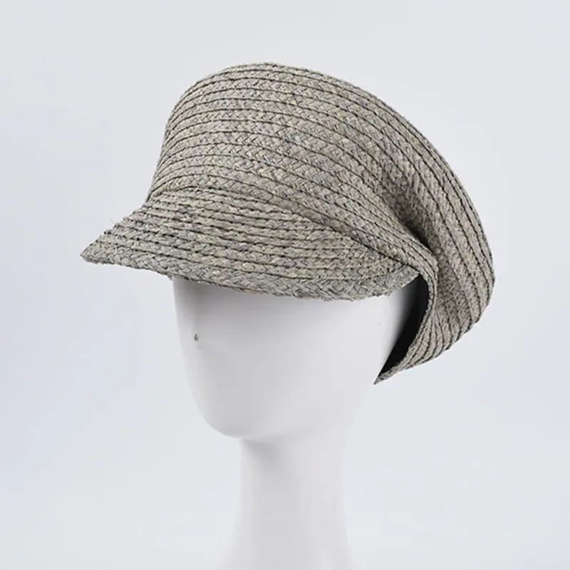 Nouvelle femme rétro design plissé chapeau de gavroche dames crème solaire chapeaux octogonaux élégant casquettes de fête de thé femmes boulanger garçon chapeau 6 couleurs Y2254i
