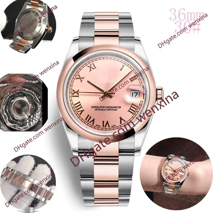 20 Colour Waterproof Woman Watches roman Numerals Smooth Edge Equipped With Stable 2813 Stainless Steel Automatic Watches And 36 M2744