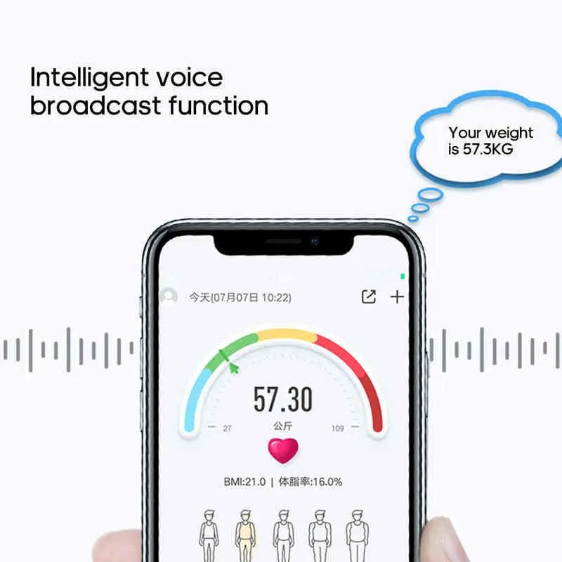 Intelligent Body Fat Scale BT Electronic Scales Digital Weight Scale Body Composition Analyzer Monitor with Smartphone App H1229