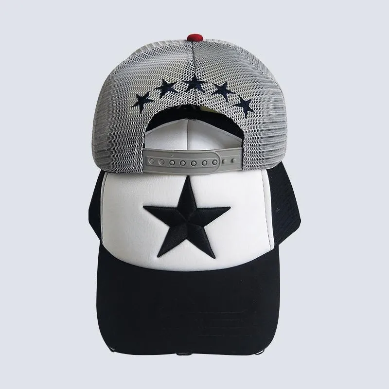 Summer Men`s Hat Thin Large Head Purse Net Baseball Cap Breathable Sun Visor Truck Duck Tongue Cap