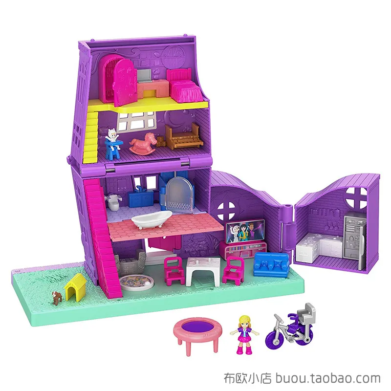 Echte Polly Pockets Puppen Mini Spielzeug Szene Polly Arcade Stadt Restaurant Zubehör Mädchen Party Haus Puppen Spielzeug für Kinder geschenk