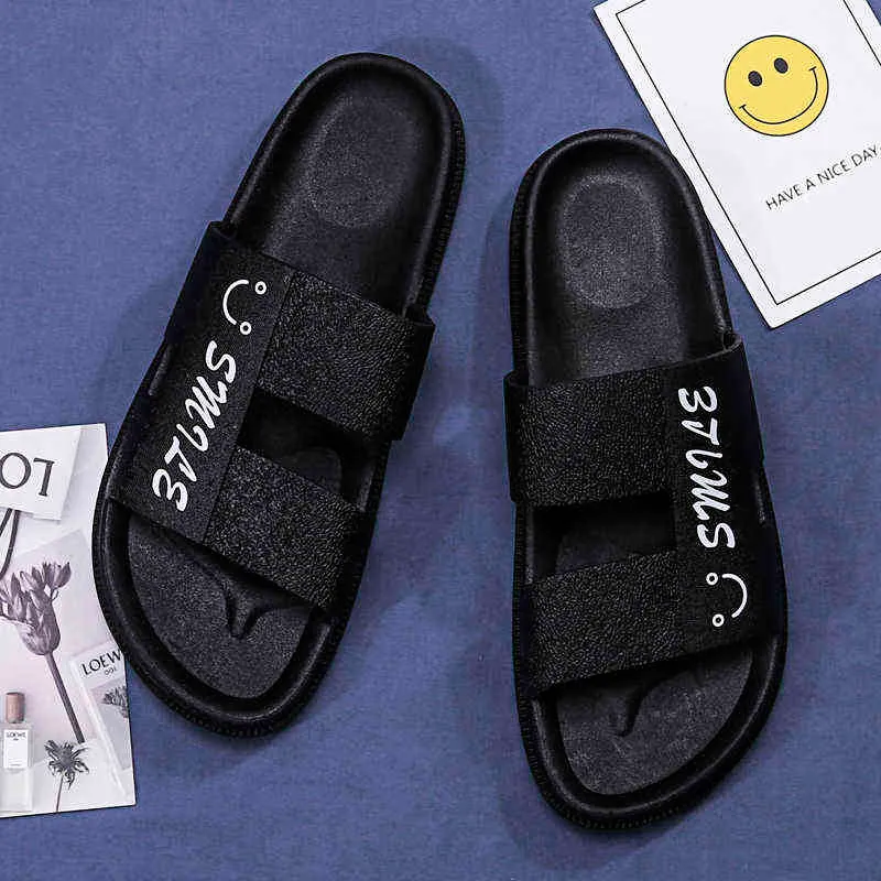 Slippers Men Slides Slide Slipper Summer Shoes Home Indoor House Beach Room Claquette Homme Slipers Soft PVC New 220302