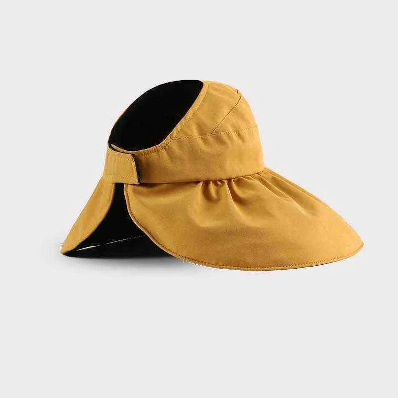 LDSlyjr 2021 Feste Farbe Baumwolle Eimer Hut Fisherman Hut Outdoor Reisehat Sun Cap Hüte Für Frauen 221 G220311