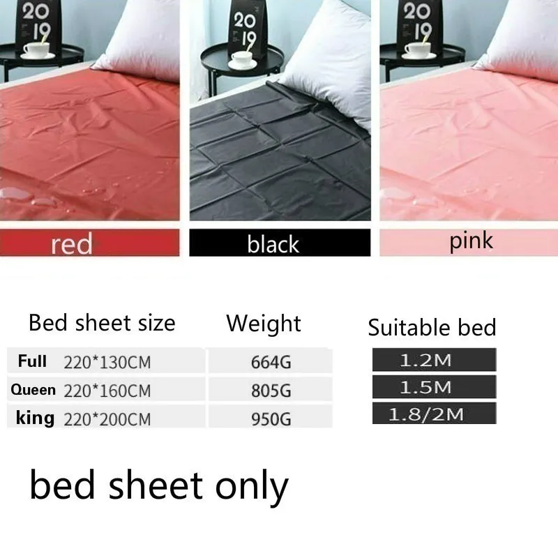 NIEUW PVC PLASTIC SEX -bedden voor volwassenen Sexy Game Waterdichte hypoallergene matras Cover Full Queen King Bedding Sheets C10261559823