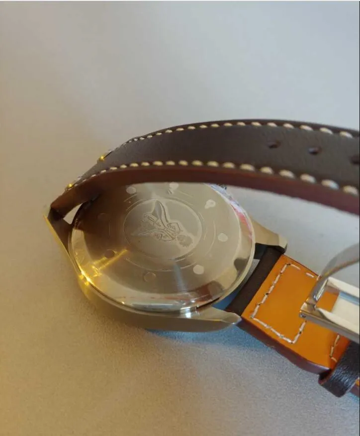 2022 최고 품질의 고급 손목 시계 큰 조종사 미드 나이트 블루 블랙 다이얼 자동 남성 시계 46mm 남성 시계 시계 214N