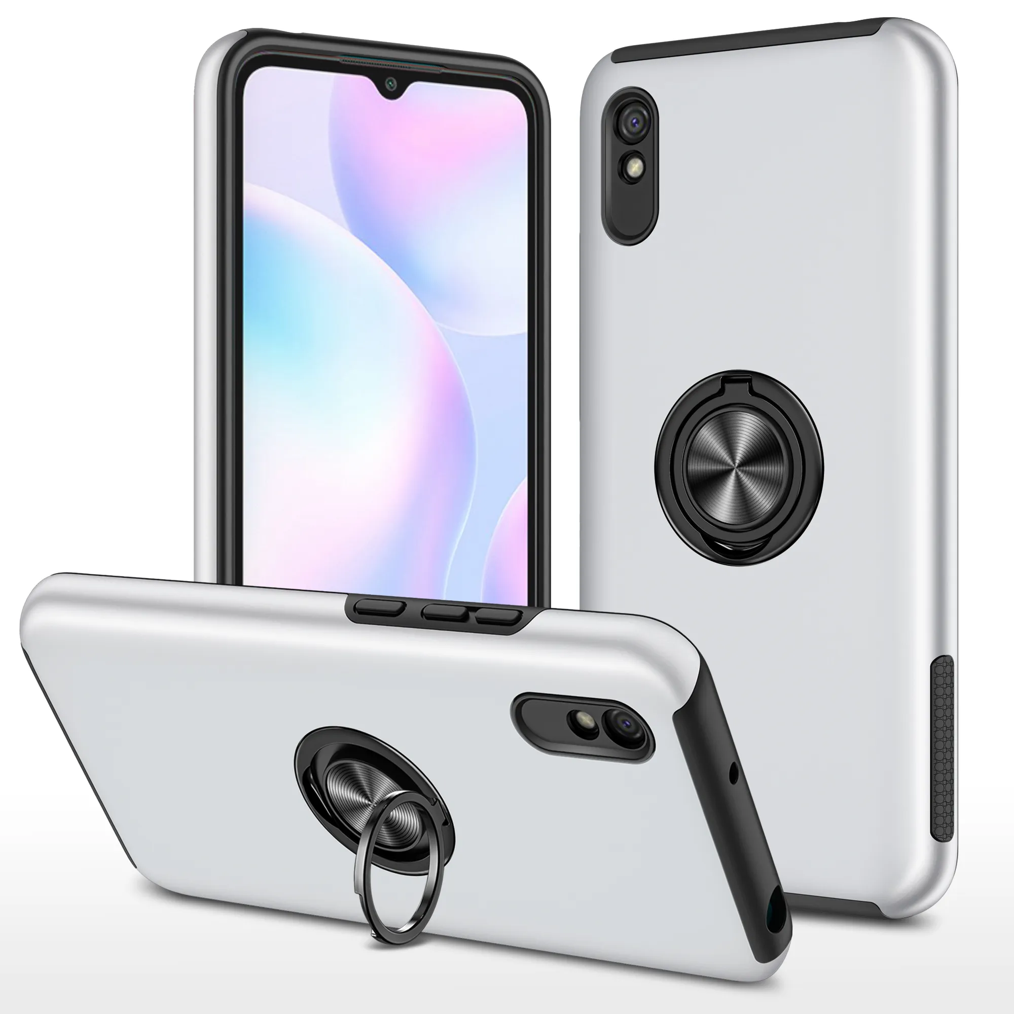 Étuis de protection pour smartphone, protection arrière, support magnétique, antichoc, pour Xiaomi Redmi 9a, 9c 9 Prime, Poco M3, Mi 10t Pro, Lite 5g