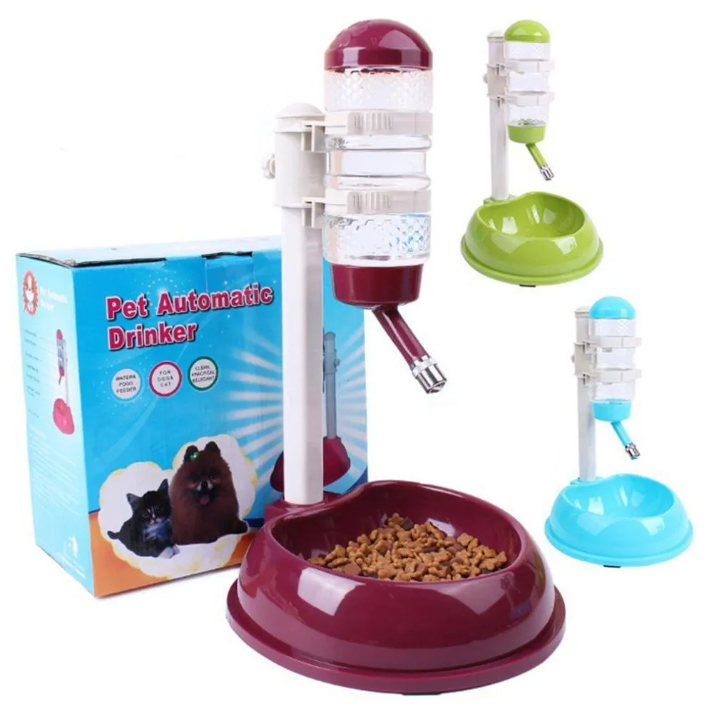 500ml Automatic Water Dispenser Feeder Food Selffed Bowl for Dog Cat Drinker Pet Supplies Storage Y200917