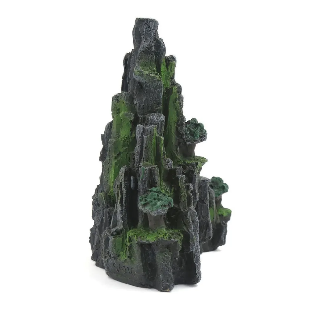 rium ornamento resina rocaille decorazione collina artificiale vista montagna roccia decorazione acquario Y200917