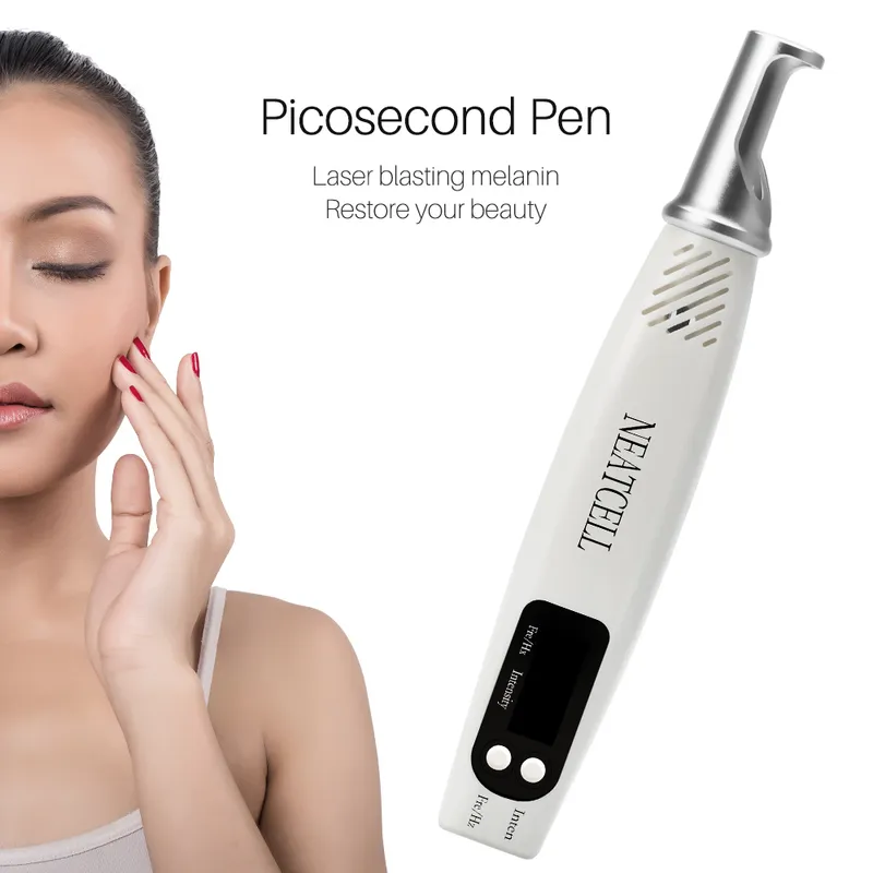 Bji Neatcell Tattoo Removal Laser Pen Ta bort Hud Tag Scr Freckle Mole Eyebrow CE FCC Maskin Portabel Mini Picosecond 220224