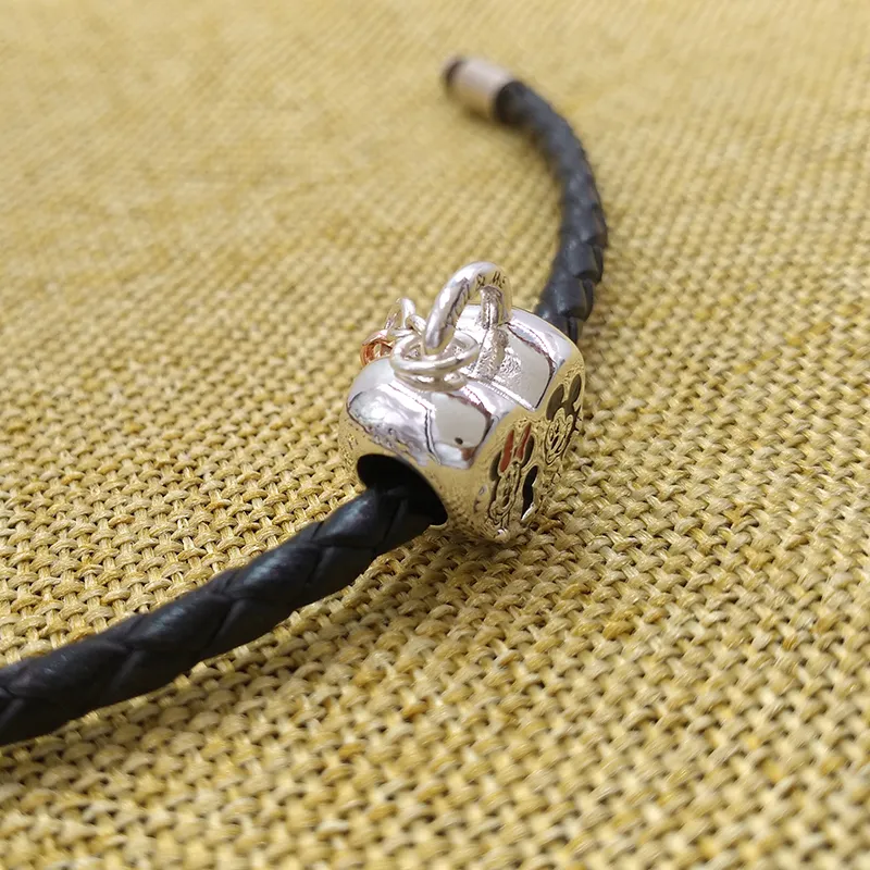 925 Sterling Zilveren Sieraden Pandora Charm Disny Miky Mini Muis Hangslot Kralen Armbanden Sets met Logo Ale Bangle Vrouwen Mannen Verjaardagscadeau Valentijnsdag 780109C01