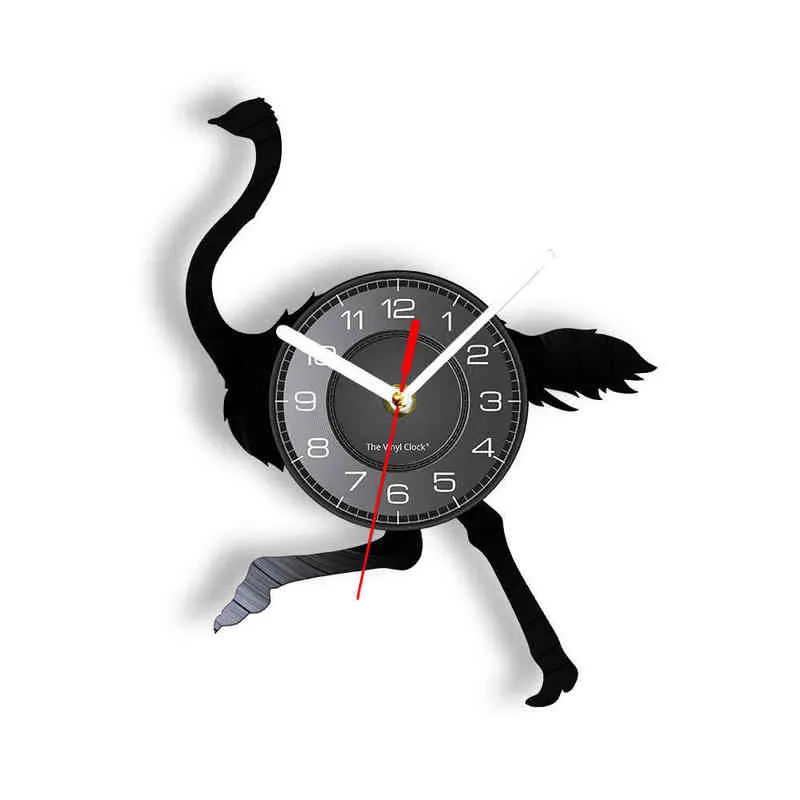 Flamingo силуэт Laser Thread Vinyl Record настенные часы молчаливые развертки часы для питомника животных стены искусства декоративные настенные часы H1230