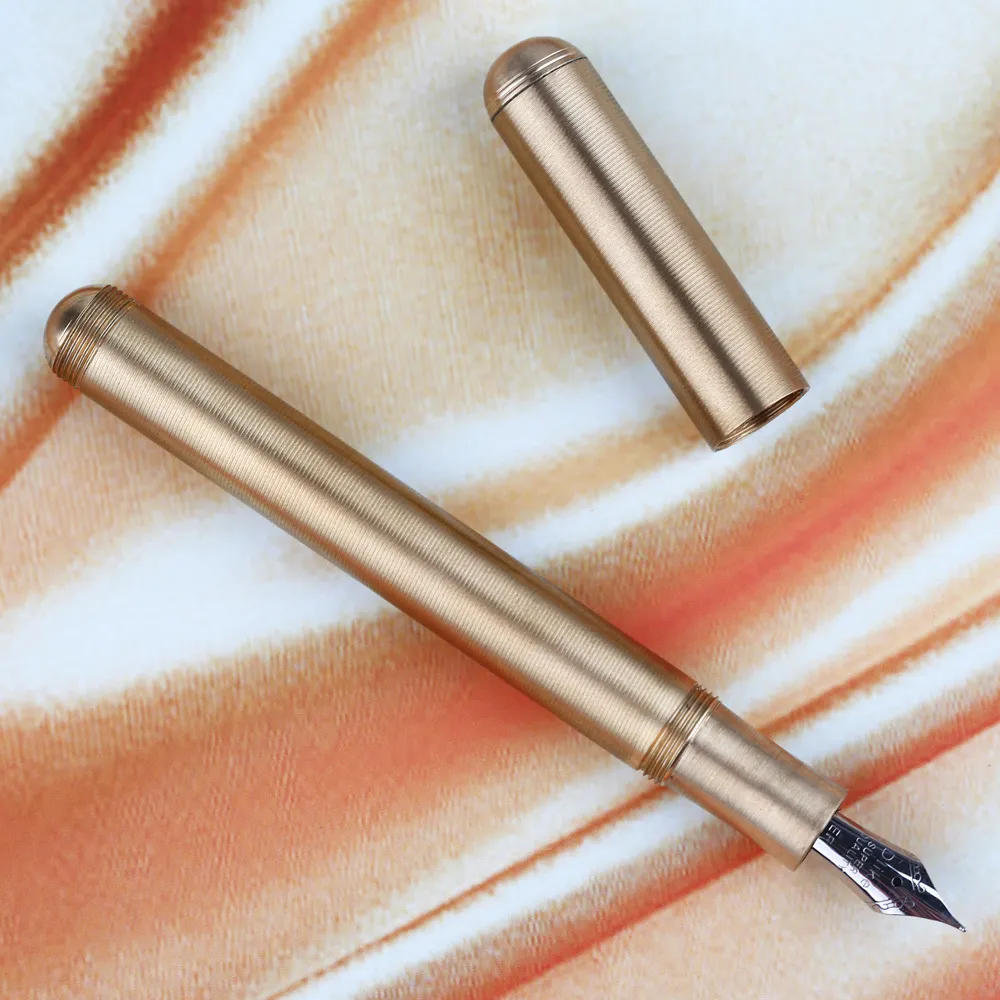 Delike stylo plume en métal entièrement en laiton stylo à encre à Surface filetée boîte d'origine Y2007097867473