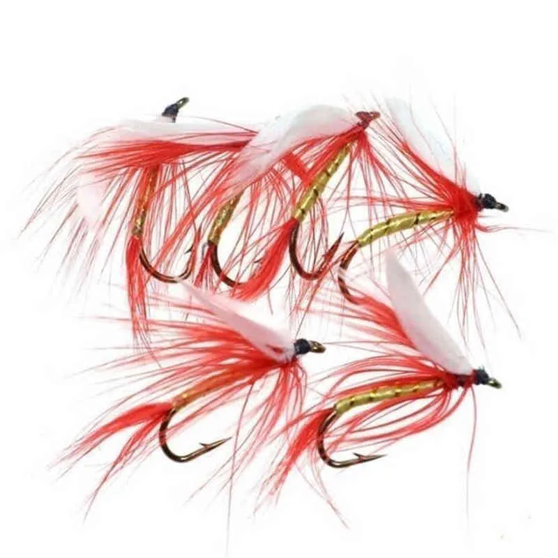 24-/ set Mixed Styles Fly Fishing Lure Våt / Torr Nymph Artificial Flies Bait Pesca Tackle Trout Carp Kit 211222