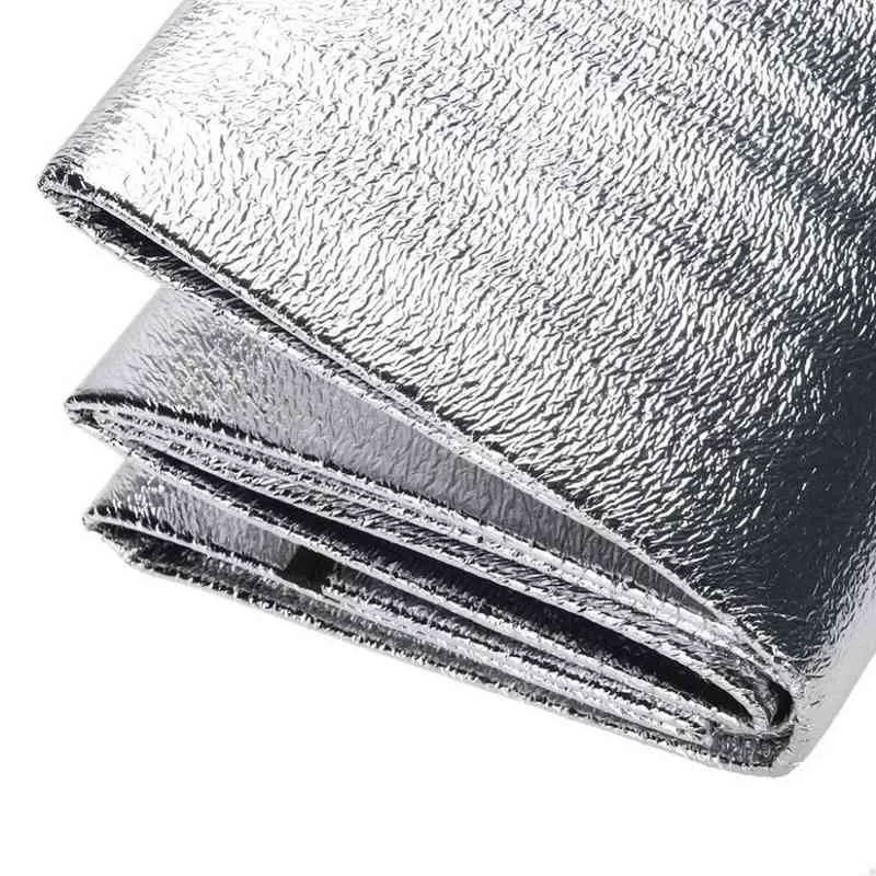 Tapis de couchage en papier d'aluminium pour le Camping, couverture thermique isolante, pliable, ultraléger, 200x200 cm, 2201211452885