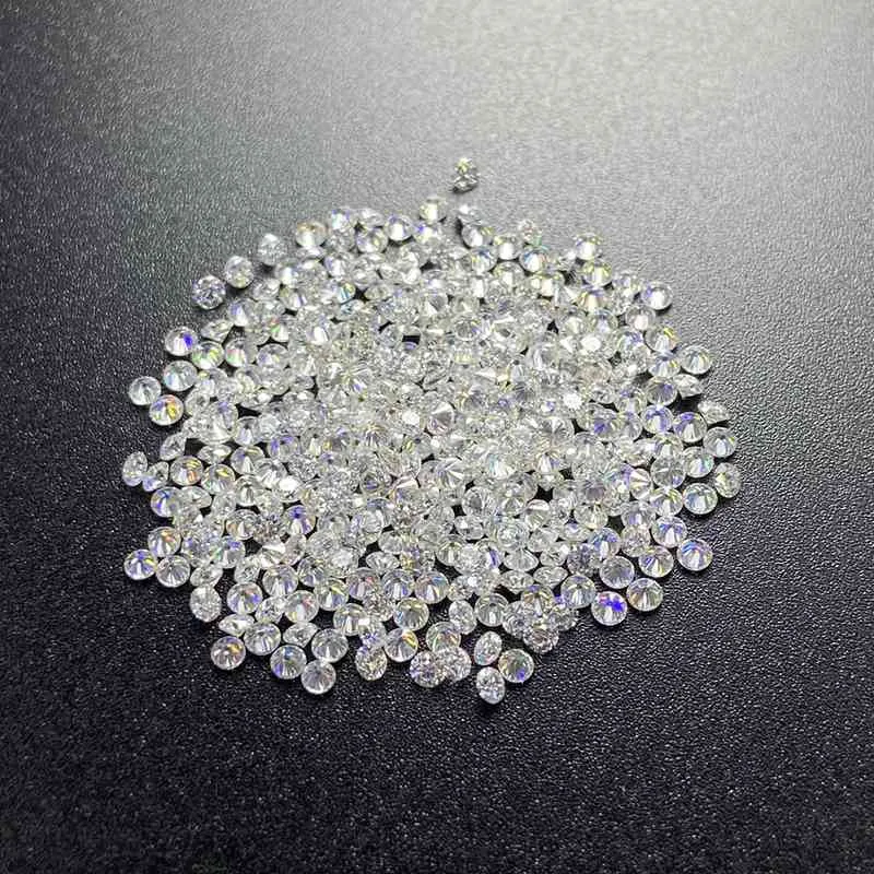 Diamanti Moissanite VVS1 di piccole dimensioni da 1 mm a 3 mm Pietre bianche D coltivate in laboratorio sciolte carato