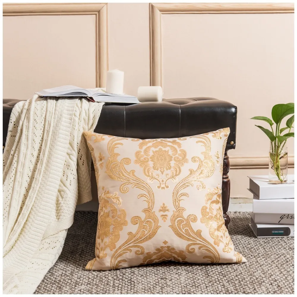 gold throw pillow covers