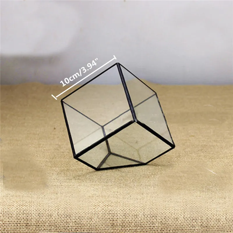 Glas Geometrische Terrarium Faceted Tabletop Succulent Planten Container Pot Box Artistieke Planter Sieraden Kaarshouder Gift Home Y200723