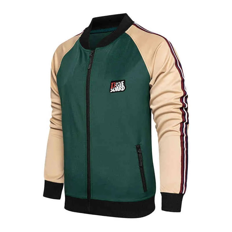 Mens Tracksuit definir dois peças esportes desgaste moda colorblock jogging terno outono outfits inverno roupas de ginástica 211230