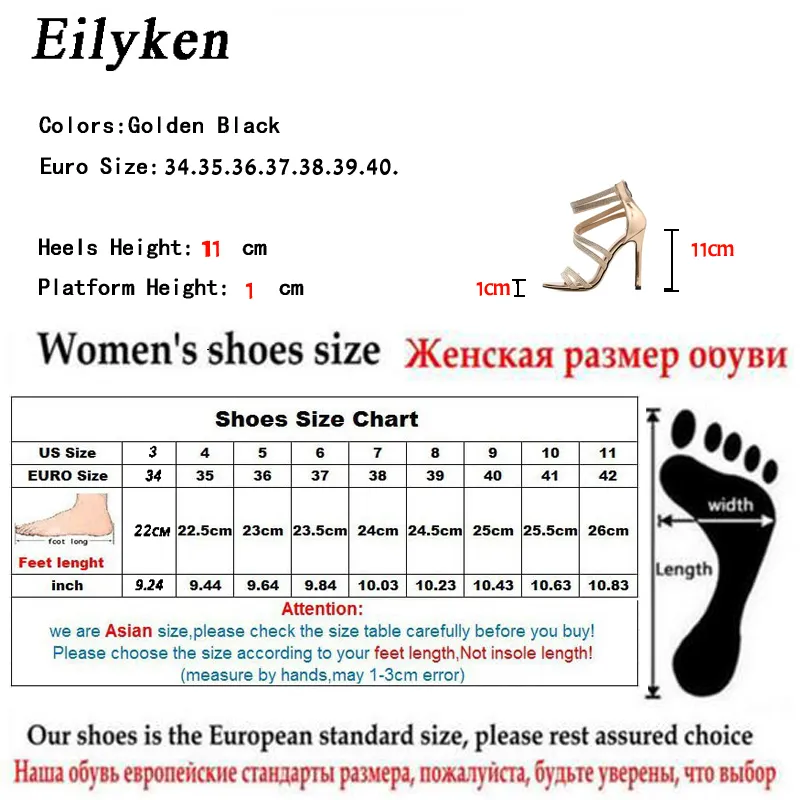 Eilyken Funkelnden Champagner Schwarz Diamant Kristall High Heels Frauen Sandalen Neue Sommer Sexy Club Heels Sandalen Frauen 0928