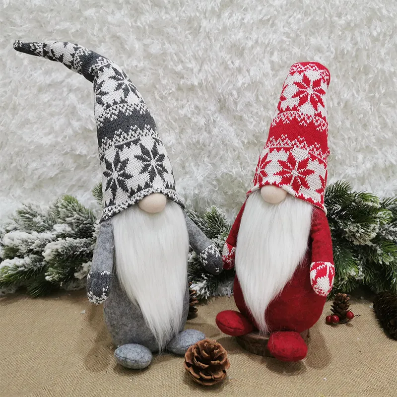 Ornamenti di Natale Bambole senza volto Bambole di peluche con regalo della decorazione della barba la casa Capodanno Vetrina T200909