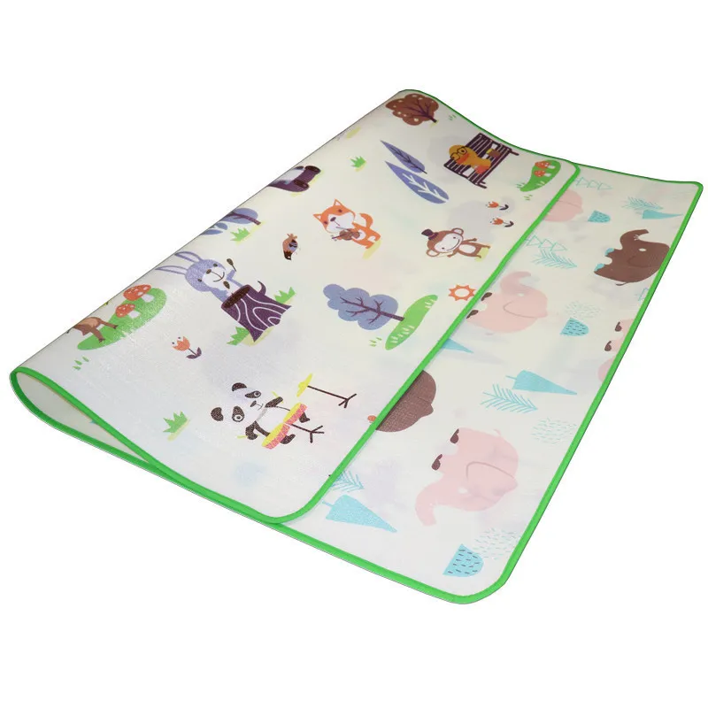 Tapis de jeu pour bébé 0,5 cm d'épaisseur tapis rampant double surface bébé tapis tapis zoo + alphabet de fruits tapis de développement pour enfants jeu pad LJ201113