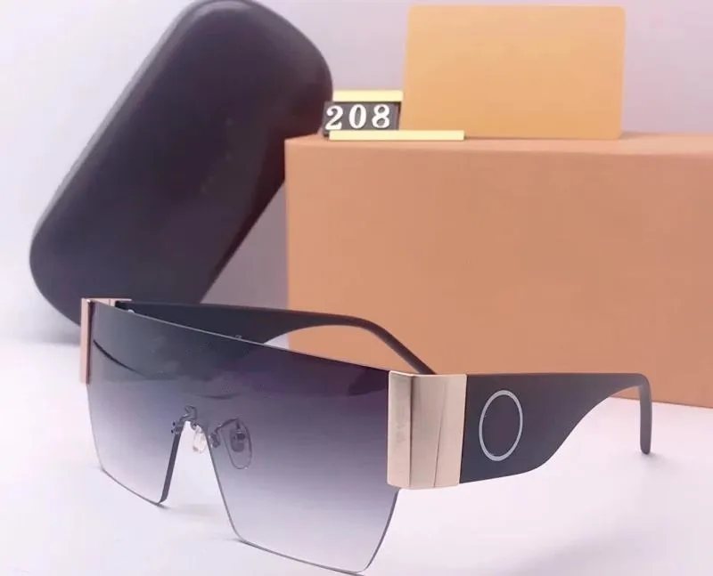 Millionaire-Sonnenbrille für Männer und Frauen, quadratischer Rahmen, Vintage-Sonnenbrille 208 für Unisex, glänzendes Gold, vergoldet, Top-Qualität, 297 Stück