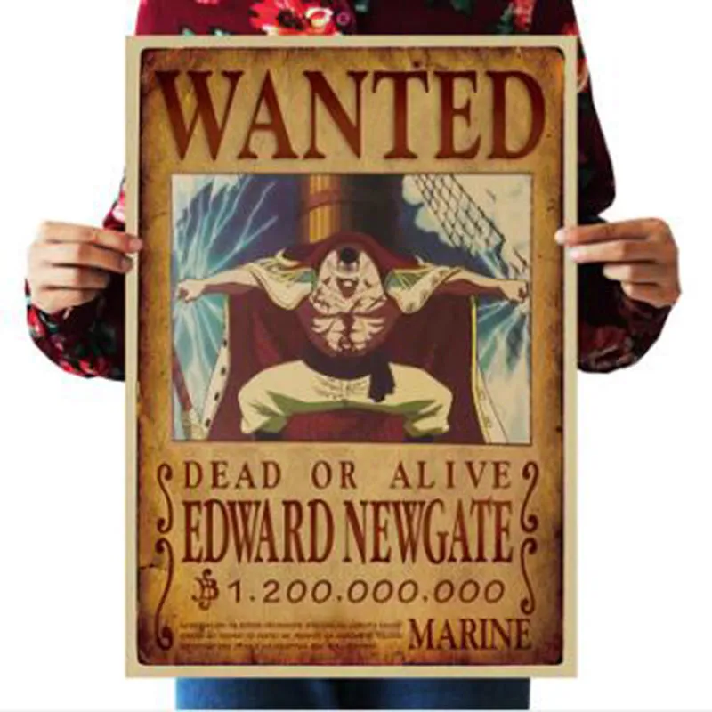 515x36cm Home Decor Wandaufkleber Vintage Papier One Piece Wanted Poster Anime Poster Ruffy Chopper Wanted8452396