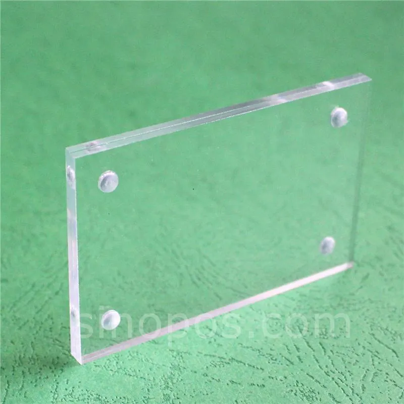 Magnet Combined Acrylic Sign Holder Flat magnetic horizontal clear plastic frame po A5 A4 tag card poster table desk display12508