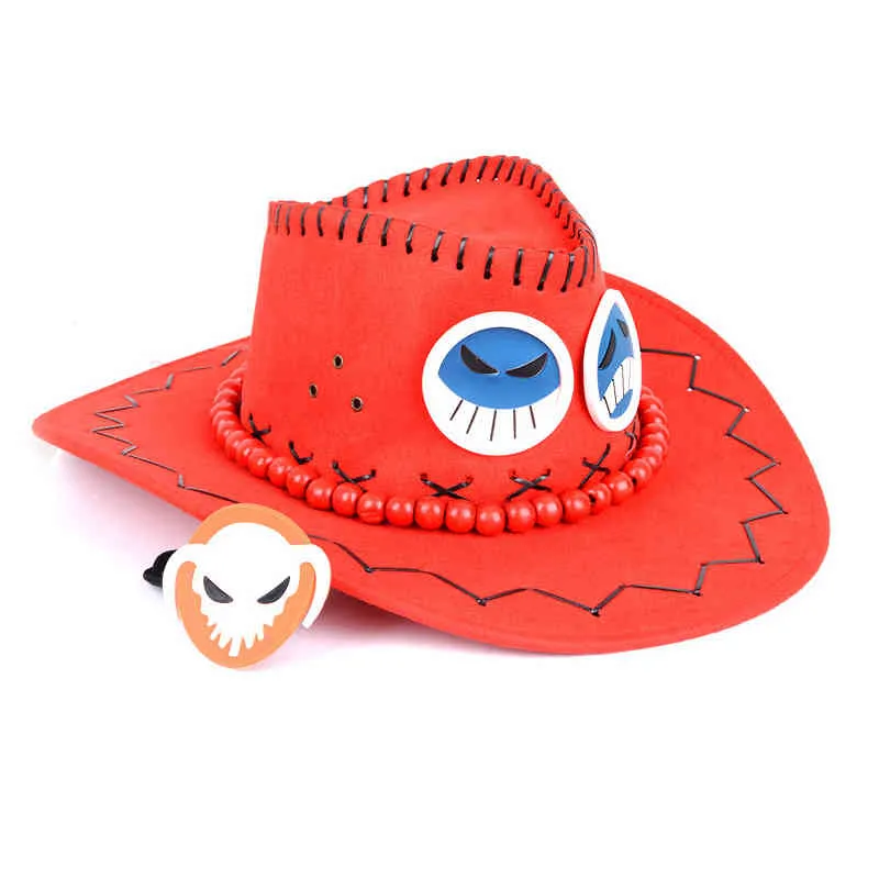 Cowboy one piece role playing girl vacation cute fans must-have retro classic cowboy sun western fedora plaid hat