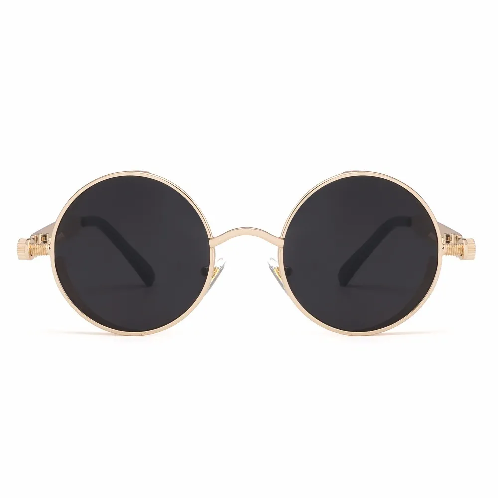 Hdcrafter Steampunk occhiali da sole vintage retrò donna marca designer telaio rotondo occhiali da sole oculos de sol j1211245j