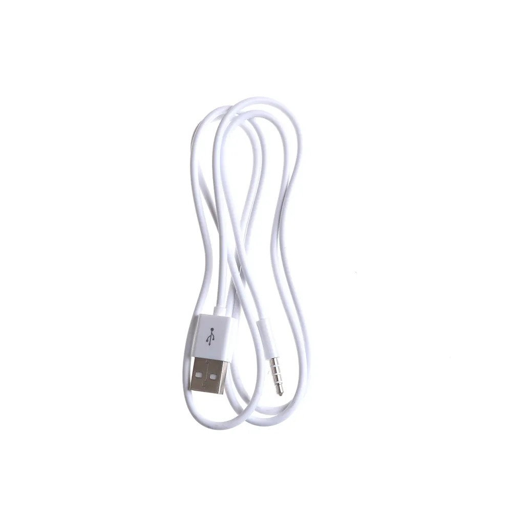 1 m USB till 3,5 mm Jack Cables USB 2.0 Datasynkroniseringsladdare Överföring Ljudadapter Kabelkabel