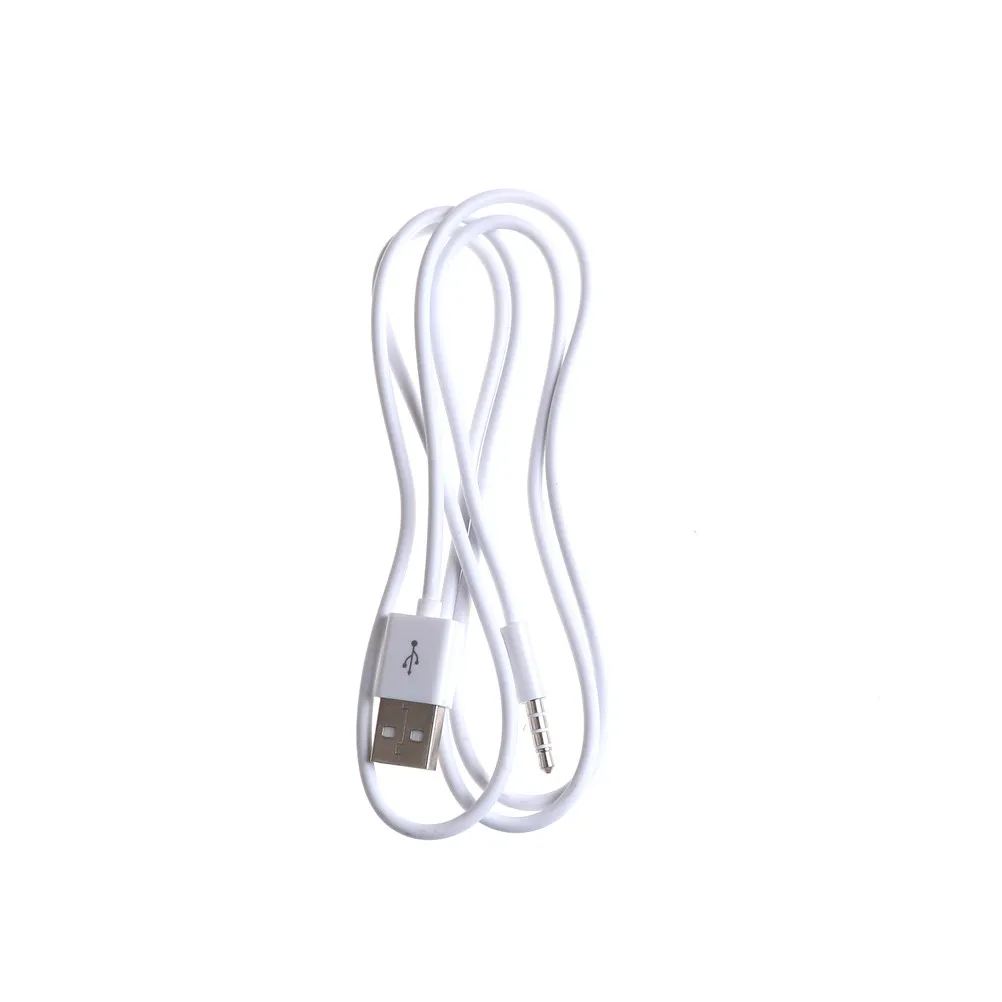 1 M USB tot 3,5 mm Jack Cables USB 2.0 Data Sync Charger Transfer Audio Adapter Cable Cord