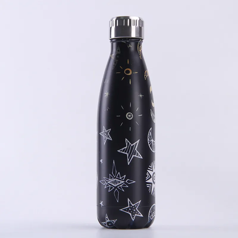 104-107 Bottiglia personalizzata in acciaio inossidabile thermos d'acqua Tazza isolata sottovuoto Bicchieri da viaggio a doppia parete Borraccia sportiva 201127