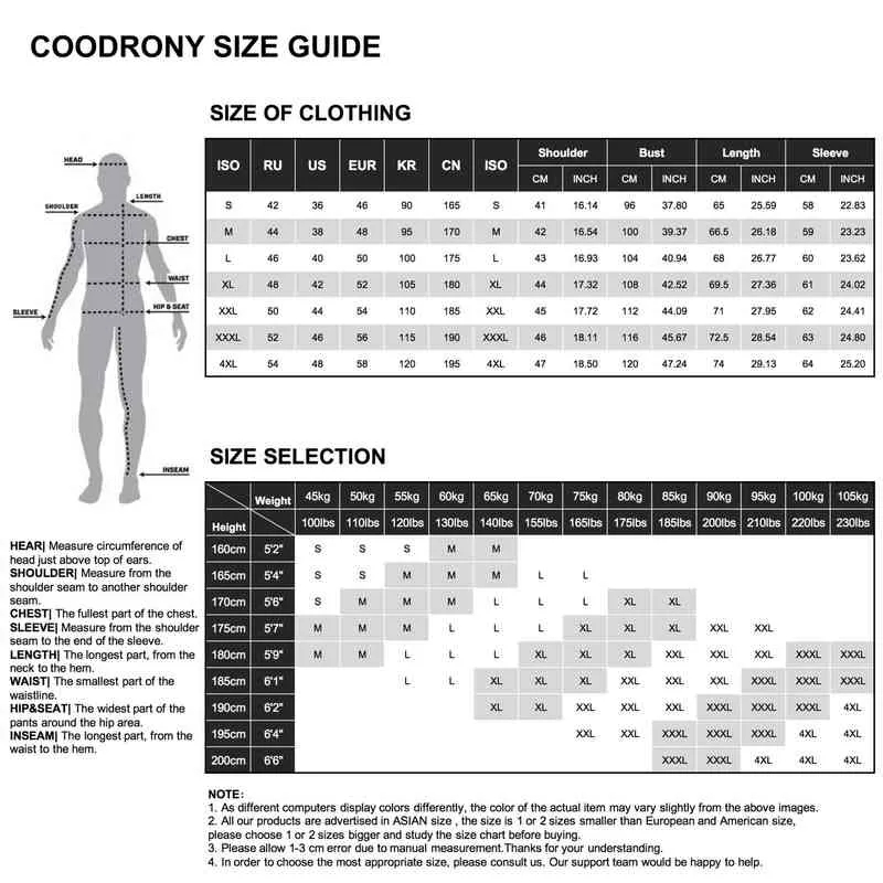 Coodrony秋冬ストリートウェアファッションカジュアルジャージー柔らかい暖かいニットシェニールセータープルオーバー男性服S  -  XXXL C1386 211221