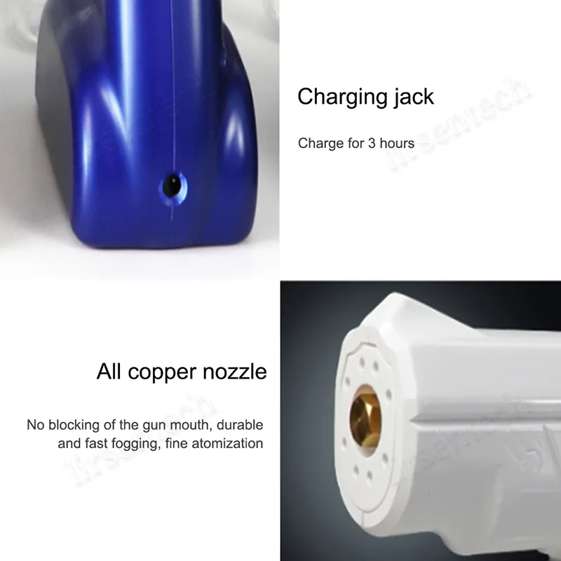 Handheld Cordless Nano Sprayer Cold fogger machine sprayer disinfecting fogger spray Disinfection Anion blue light nanometer spray225D
