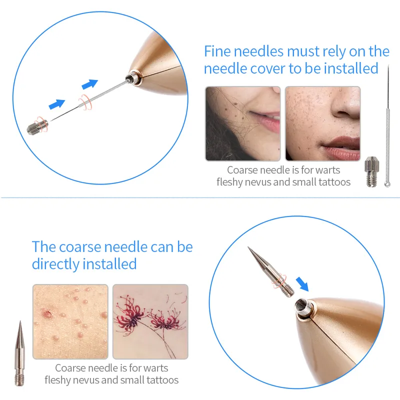 LCD Plasma Pen Laser Tatuering Molavlägsningsmaskin Uppladdningsbar ansikte Care Skin Tag Freckle Wart Dark Spot Remover 26
