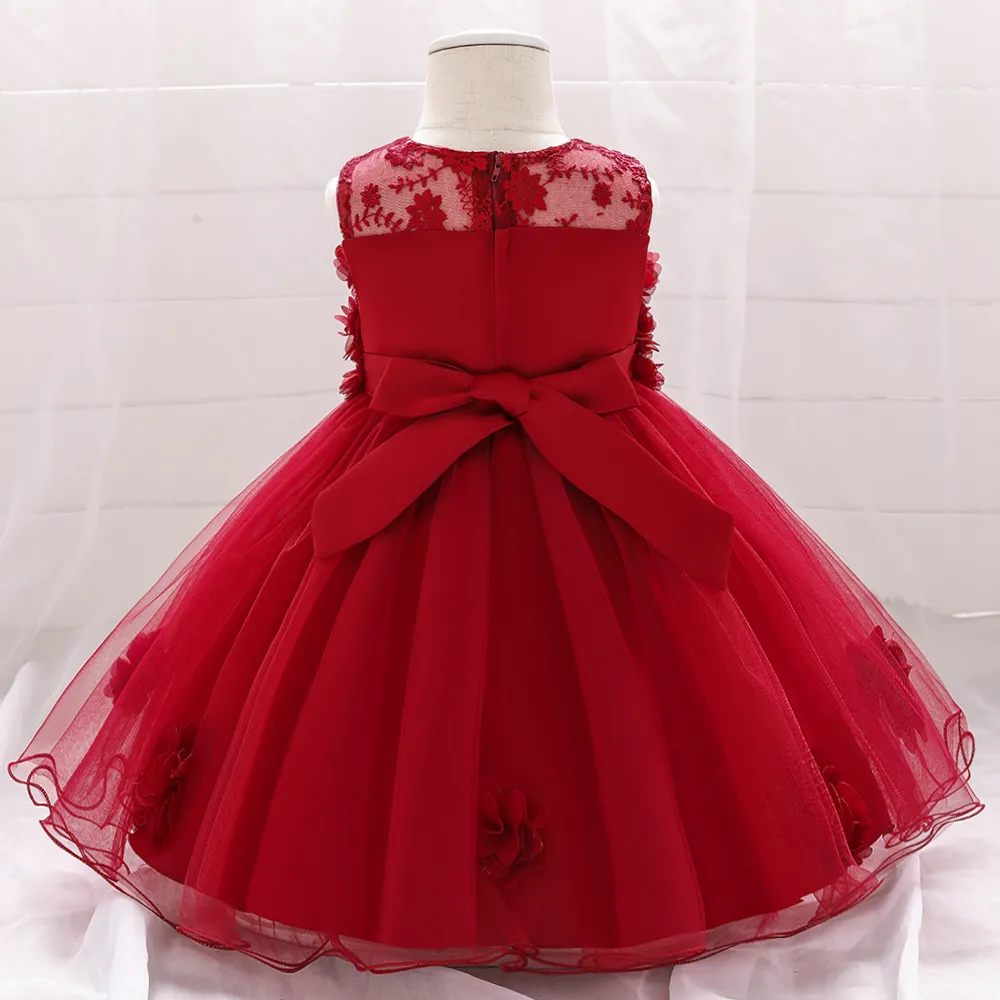 Kleinkind Kleinkind Prinzessin Kleider für 1 Jahr Geburtstag Neugeborenes Mädchen Sommer Baby Taufe Kleid LJ2012212728701