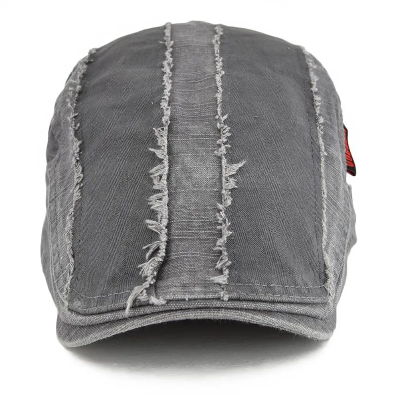 Cappelli Sboy VOBOOM Berretto piatto in cotone effetto invecchiato grigio Berretti da golf da uomo Cappello Baker Boy retrò Maschio Gatsby Driver Cabbies Berretto Boina 1224H