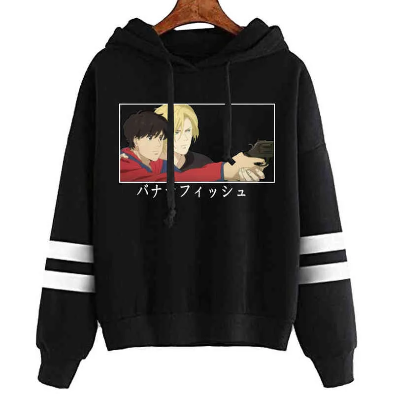 Manga Banana Fis Männer Weibliche Hoodies Herbst Casual Pullover Sweats Hoodie Mode Sweatshirts Japan Anime Hip Hop Sweatshirt H1227