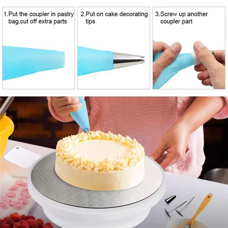 GZTZMY Pastry Bag Piping Bag Tips IJzing Piping Nozzles Cake Decorating Tools Confeitaria Douille Patisserie Decoratie T200523