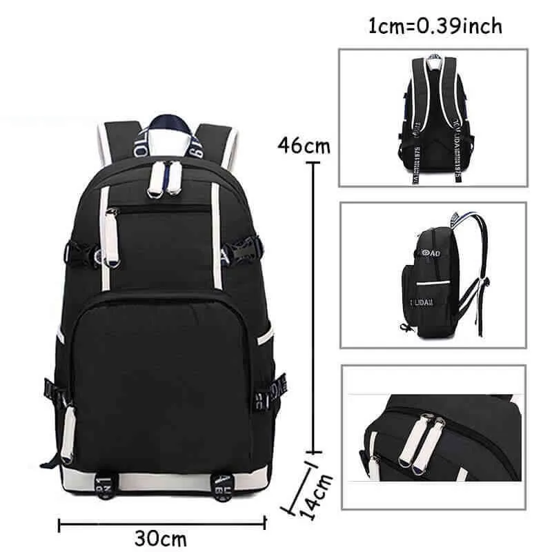 Аниме смерть примечание USB School Sacks Bags Men Men Women Travel Laptop rucksack Kids Znapsack подарок 2202109947106